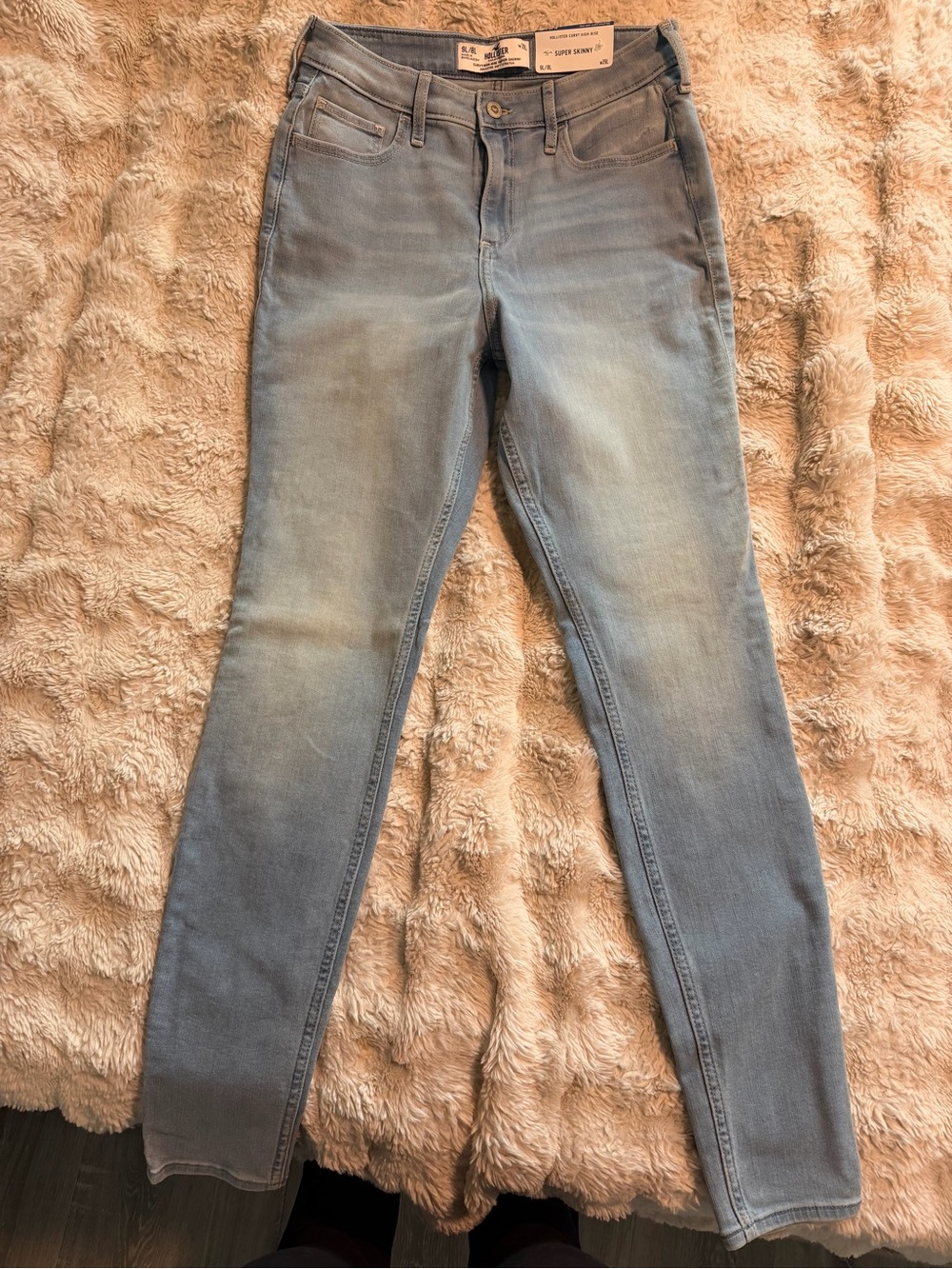 Hollister Curvy High-Rise Super Skinny Jeans Blue Waist 29